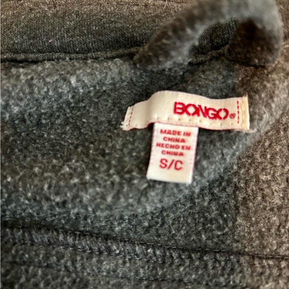BONGO Charcoal Grey Peacoat with Wide Collar, Hood, and Textured Fabric - Picture 3 of 8